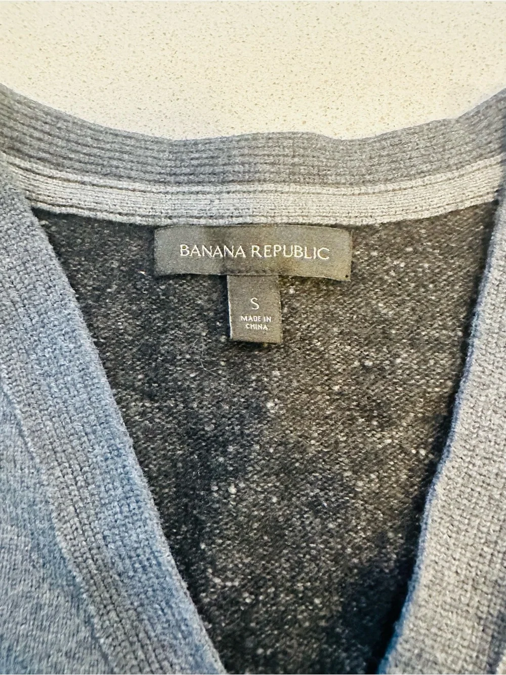 Banana Republic Men's Charcoal Gray Button-Up Knit Vest